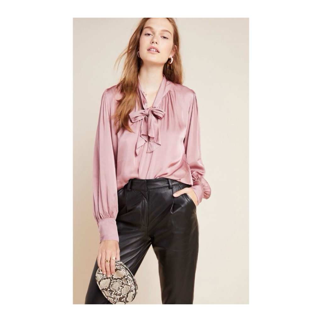 Nwot Anthropologie Alanna Tie Top By Velvet Graham & Spencer In Rose Size S